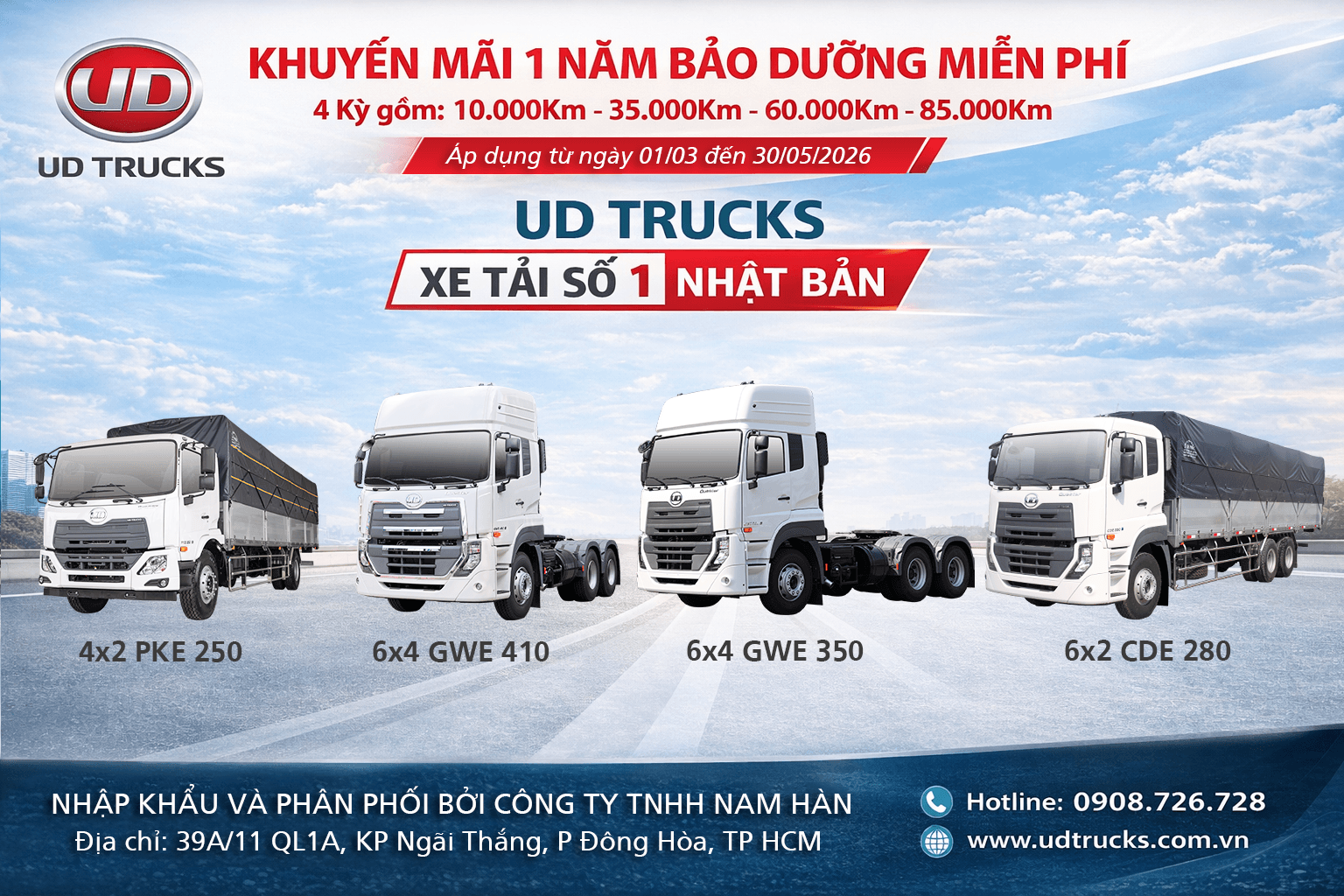 CHƯƠNG TRÌNH ƯU ĐÃI KHỦNG: SỞ HỮU XE UD TRUCKS VỚI GIÁ TỐT NHẤT 2026!